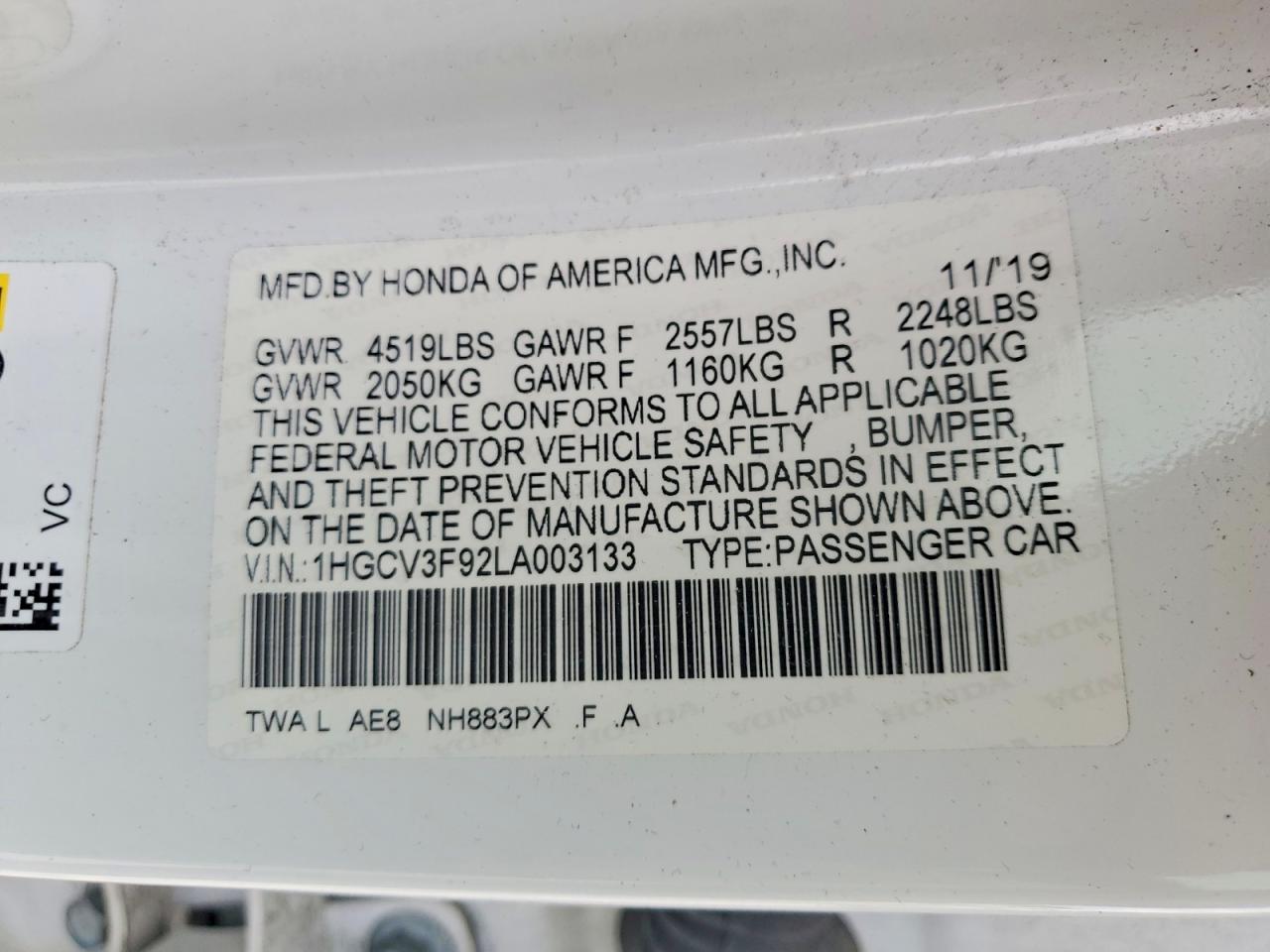 Honda Accord Touring Hybrid