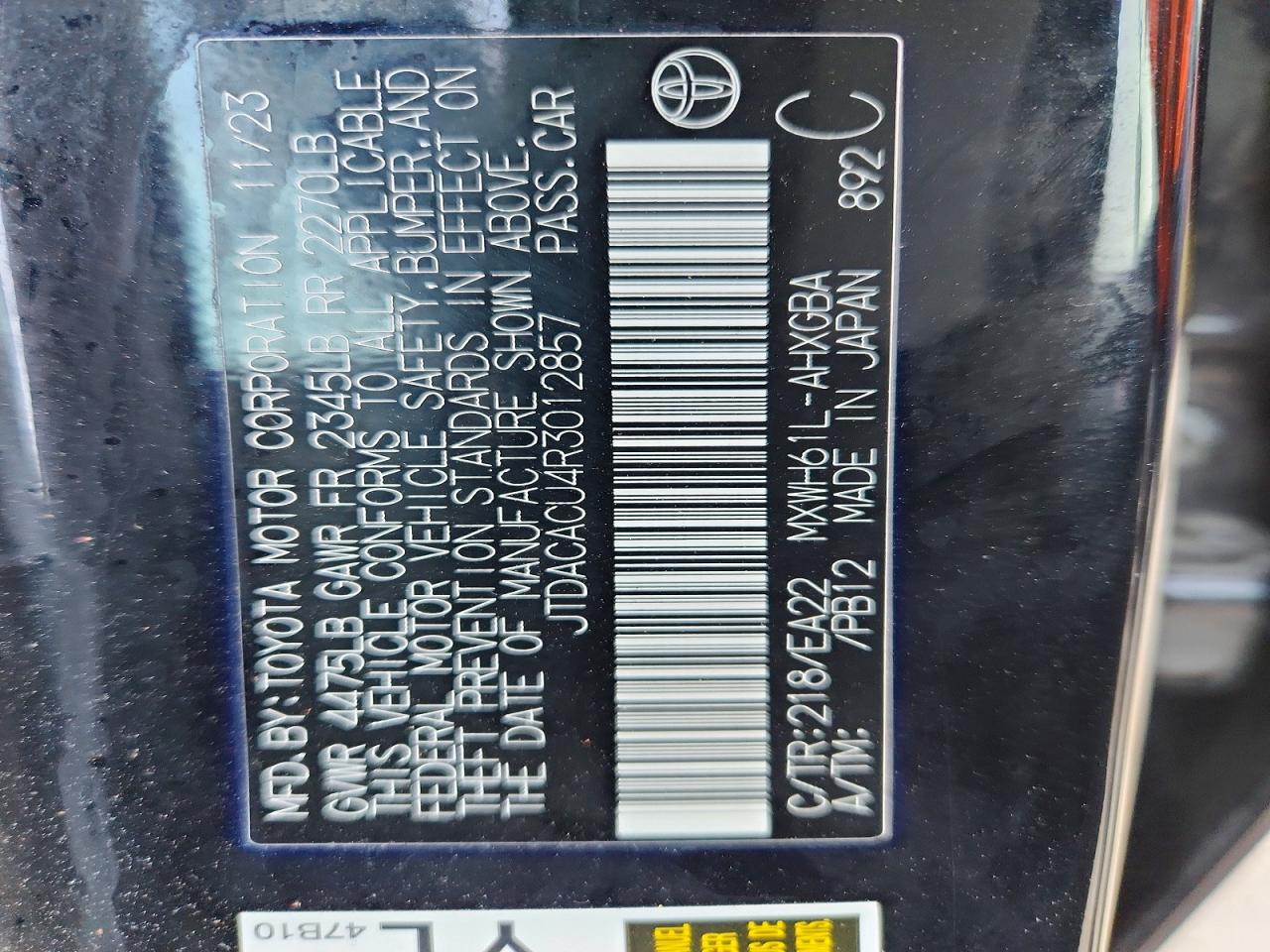 Toyota Prius Xse