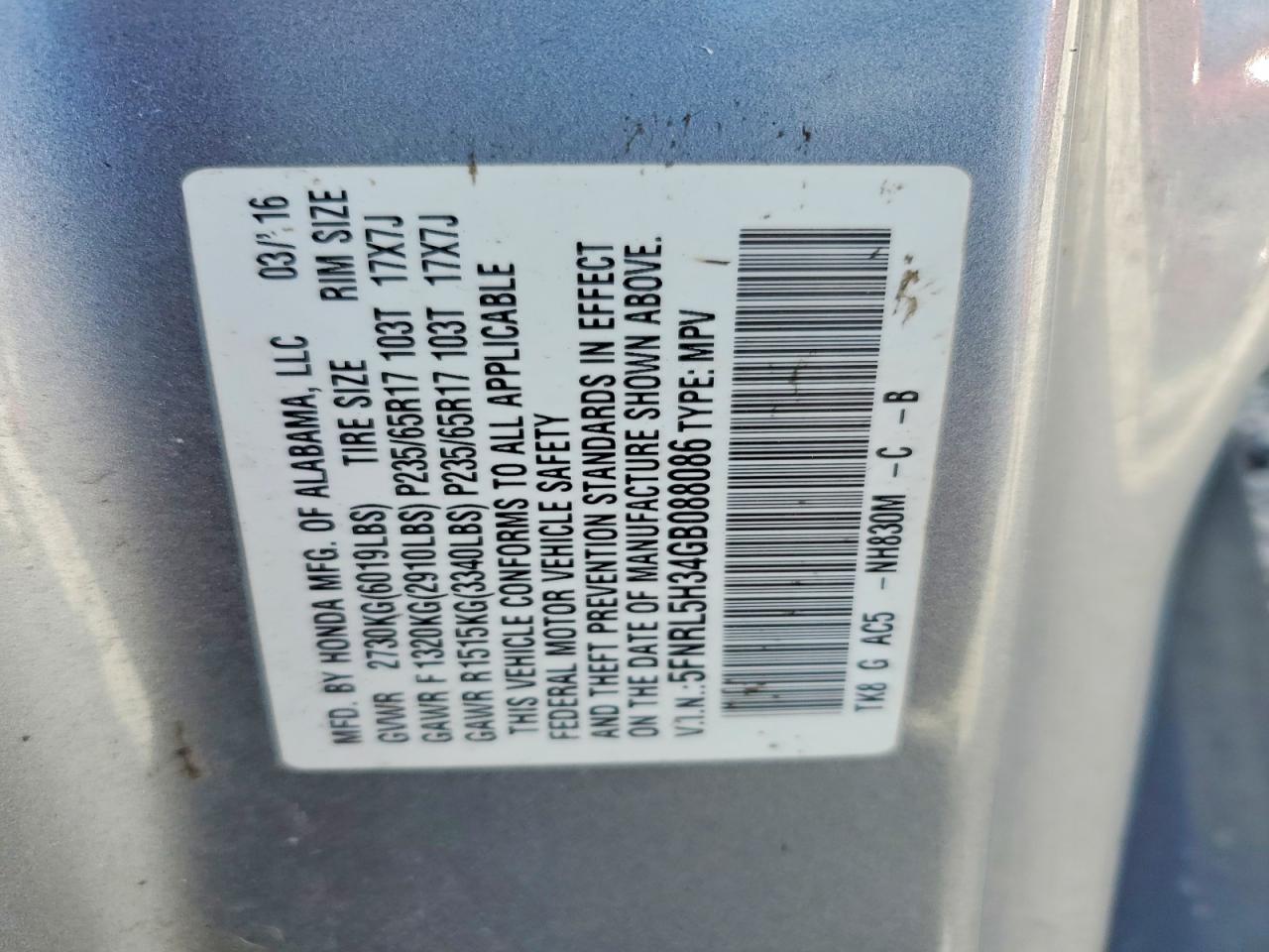 Honda Odyssey Se