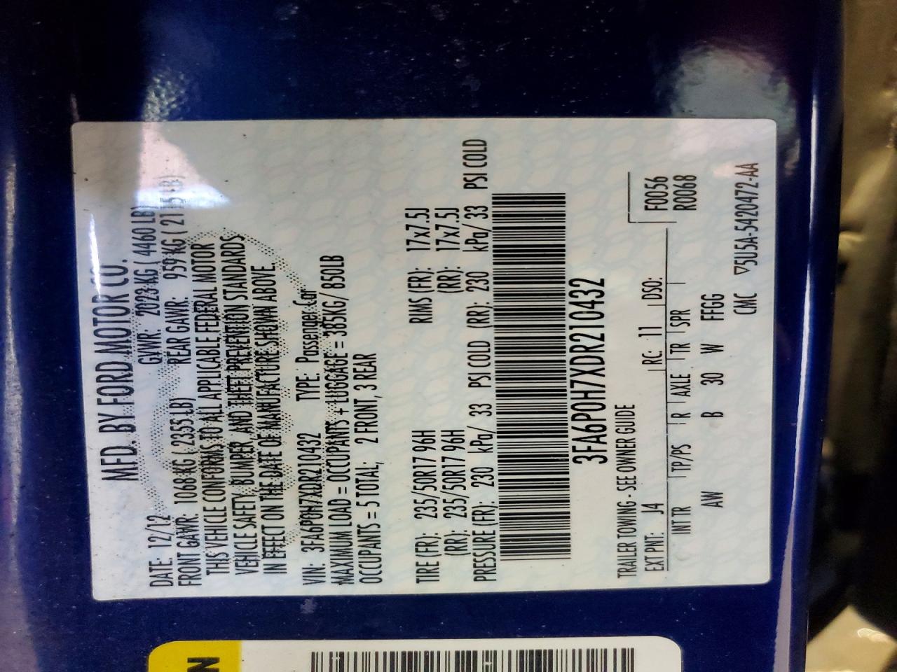 Ford Fusion Se