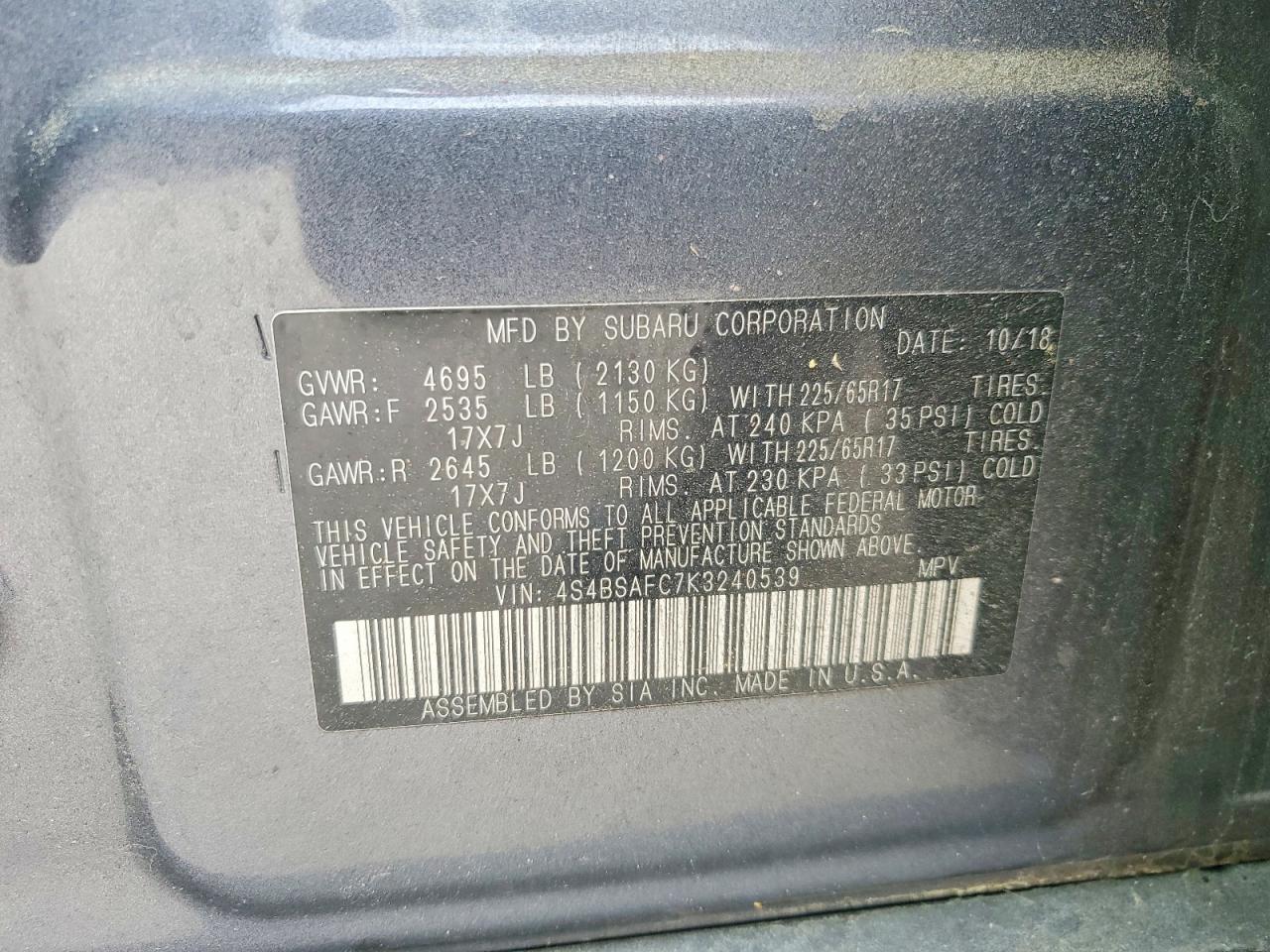 Subaru Outback 2.5i Premium
