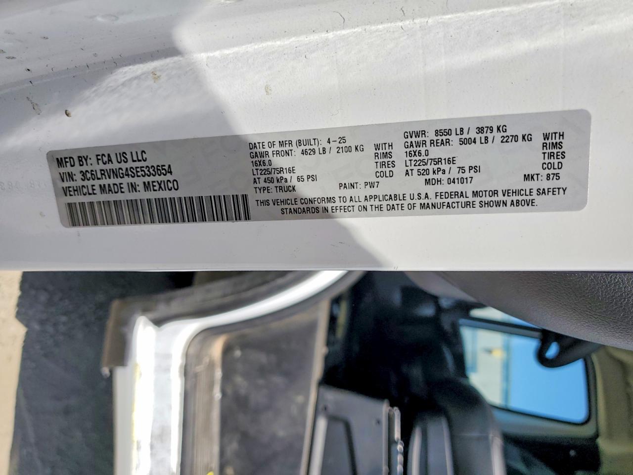 Ram Promaster 1500 Standard