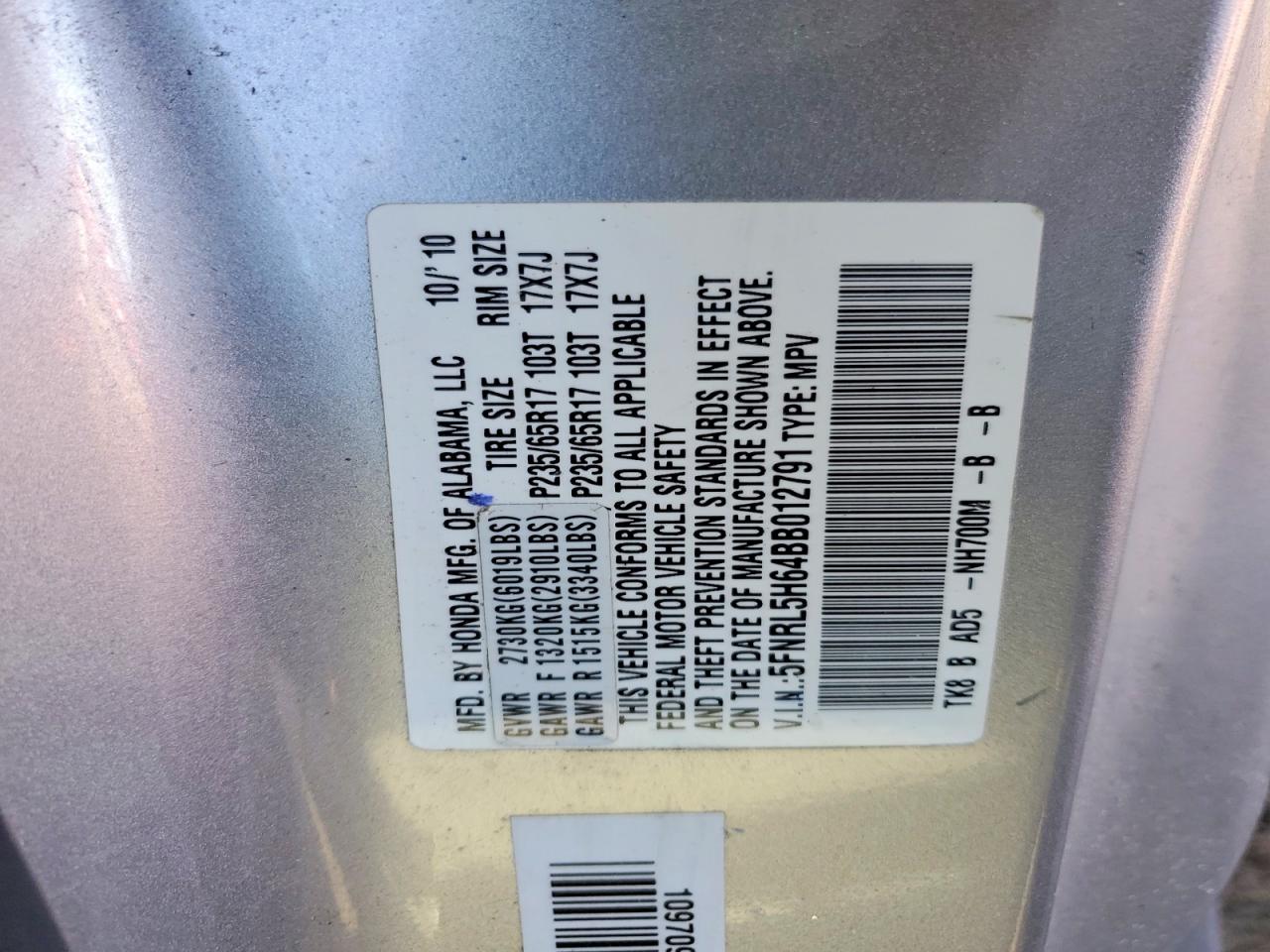 Honda Odyssey Exl