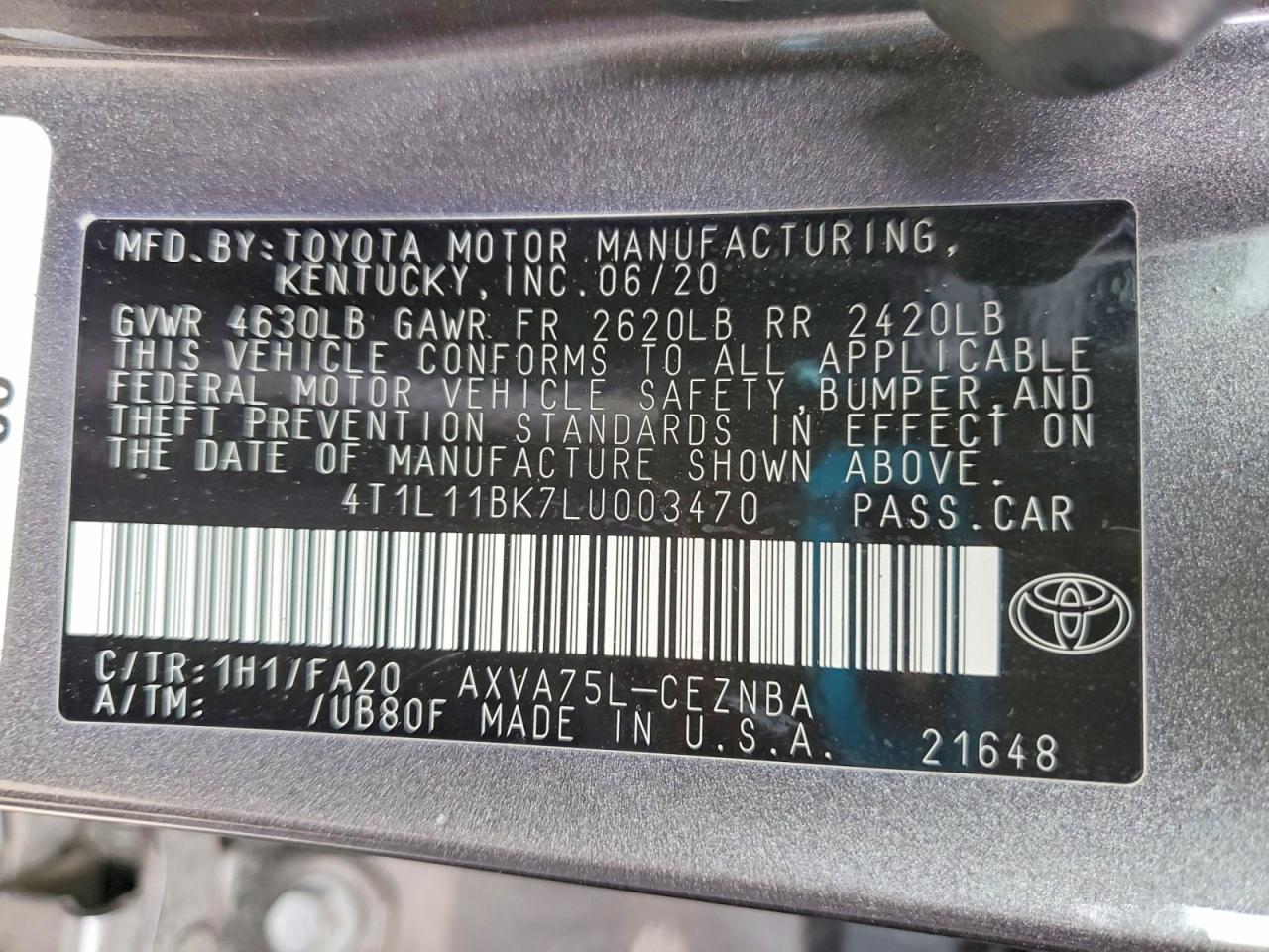 Toyota Camry Le
