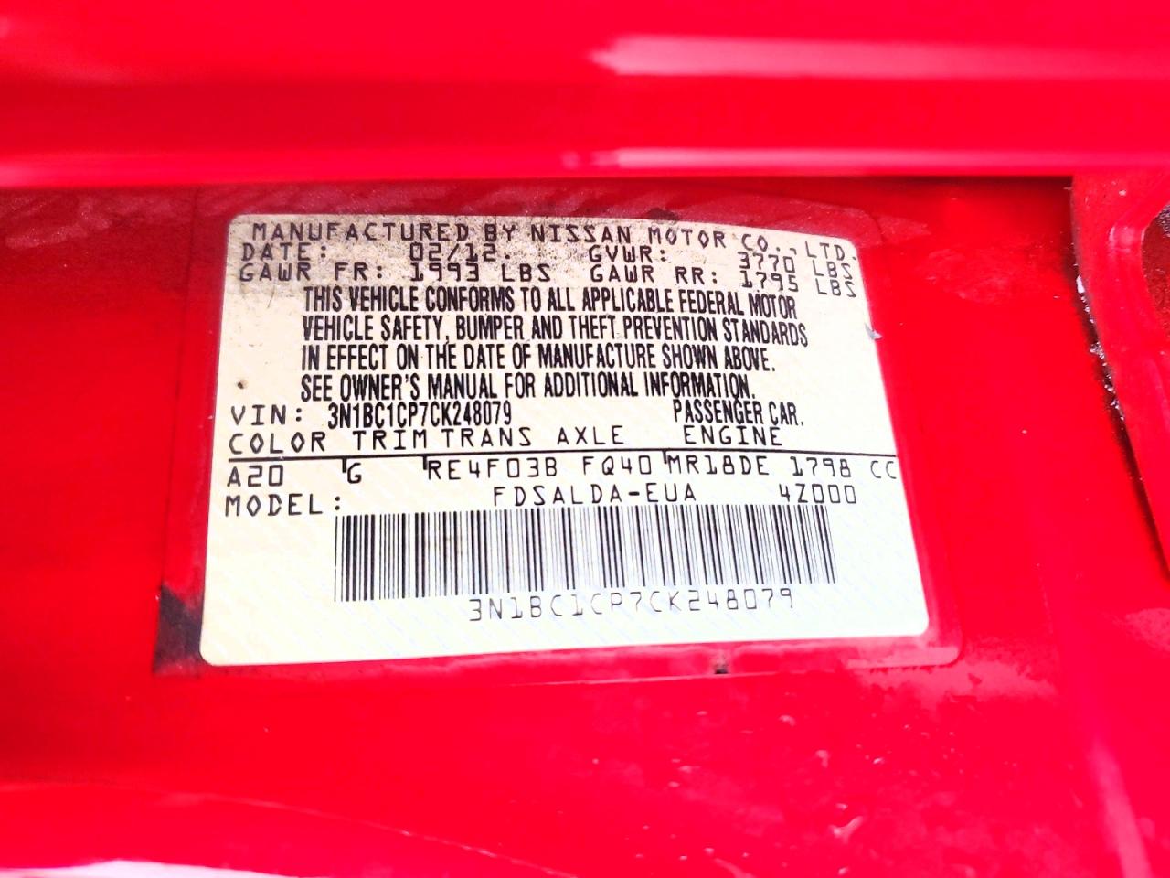 Nissan Versa 1.8 S