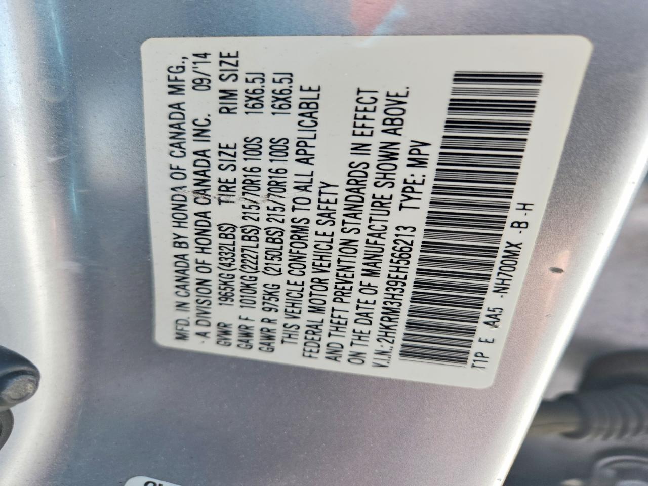 Honda Crv Lx