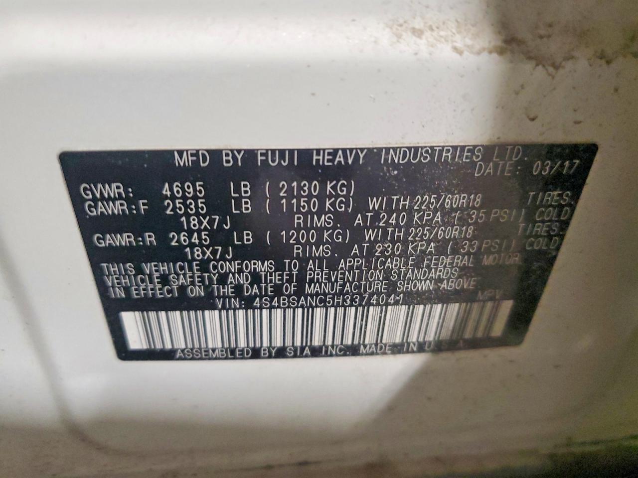Subaru Outback 2.5i Limited