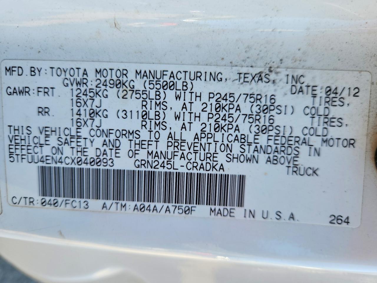 Toyota Tacoma V6