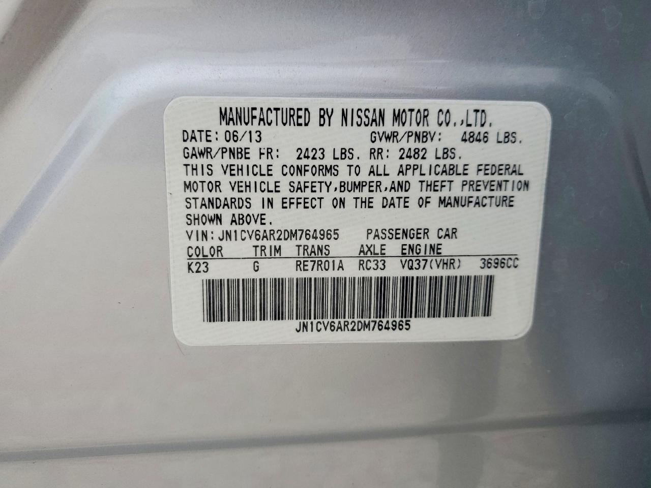 INFINITI G37 X