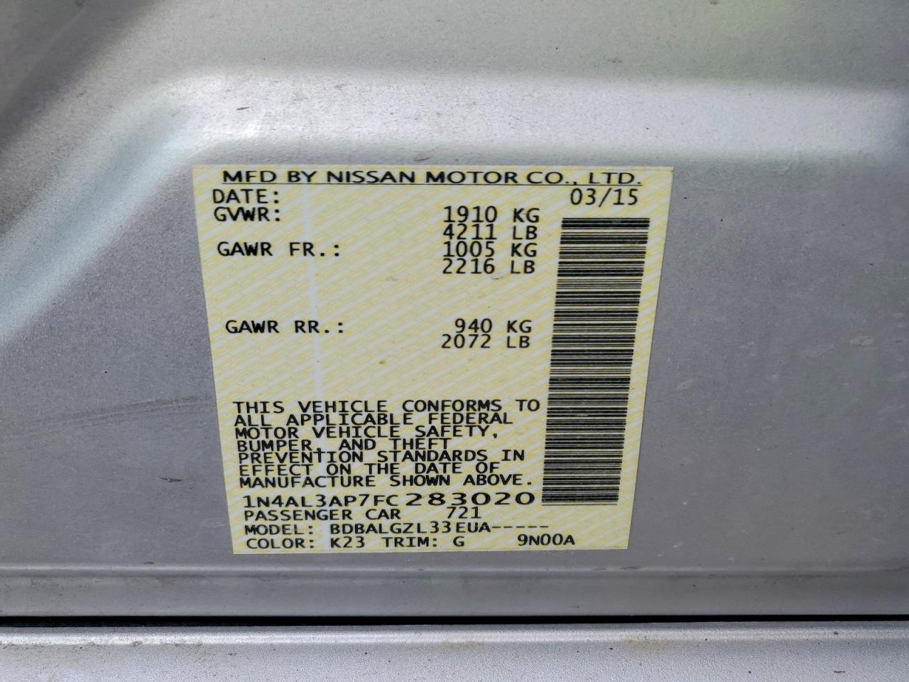 Nissan Altima 2.5 S