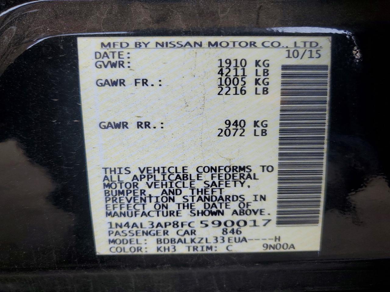 Nissan Altima 2.5 Sv