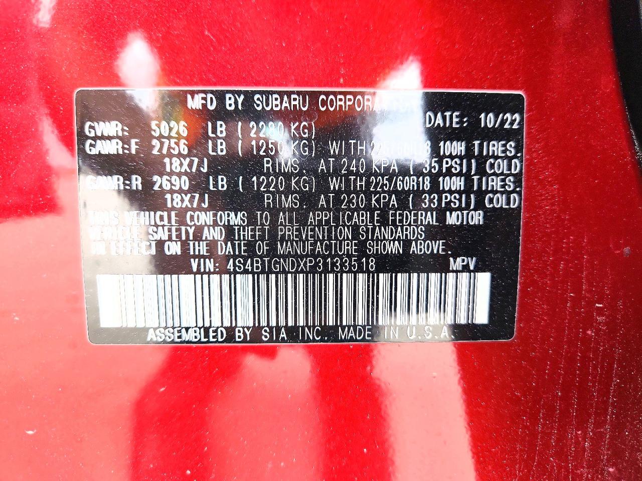 Subaru Outback Limited Xt