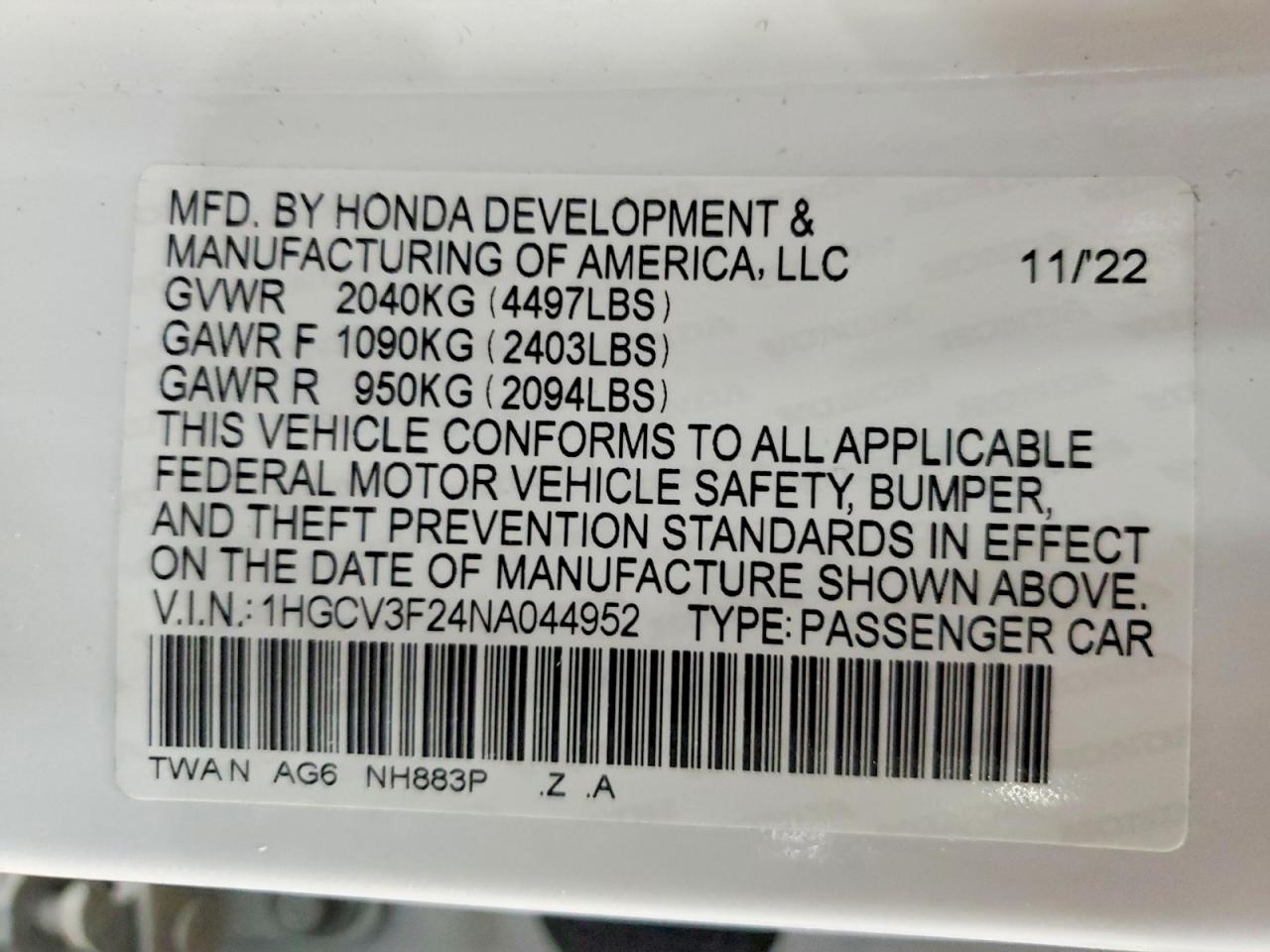 Honda Accord Hybrid Sport