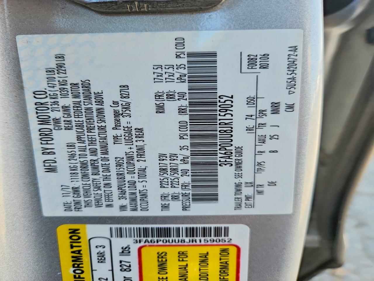 Ford Fusion S Hybrid
