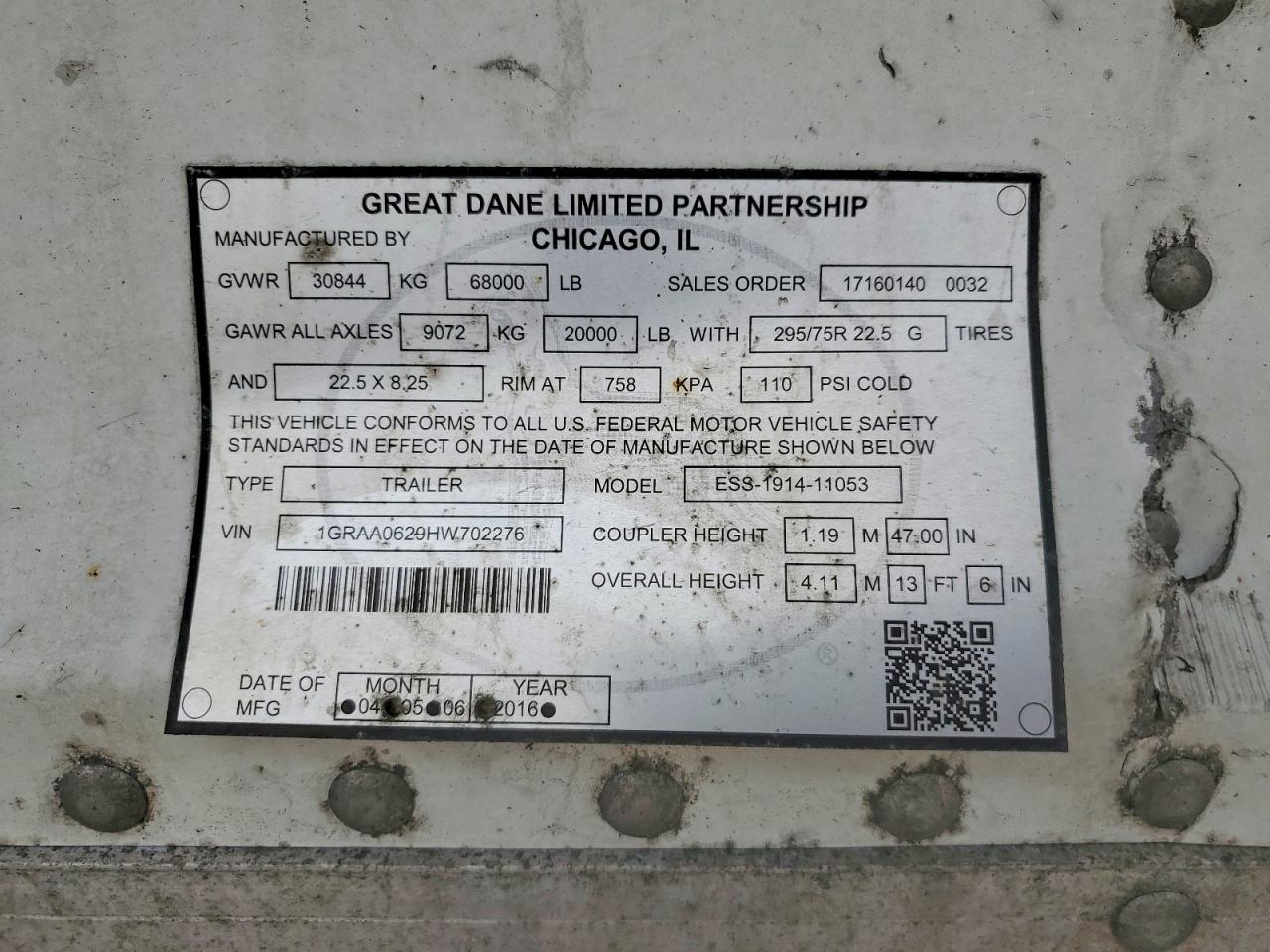 Great Dane Trailers Reefer Van
