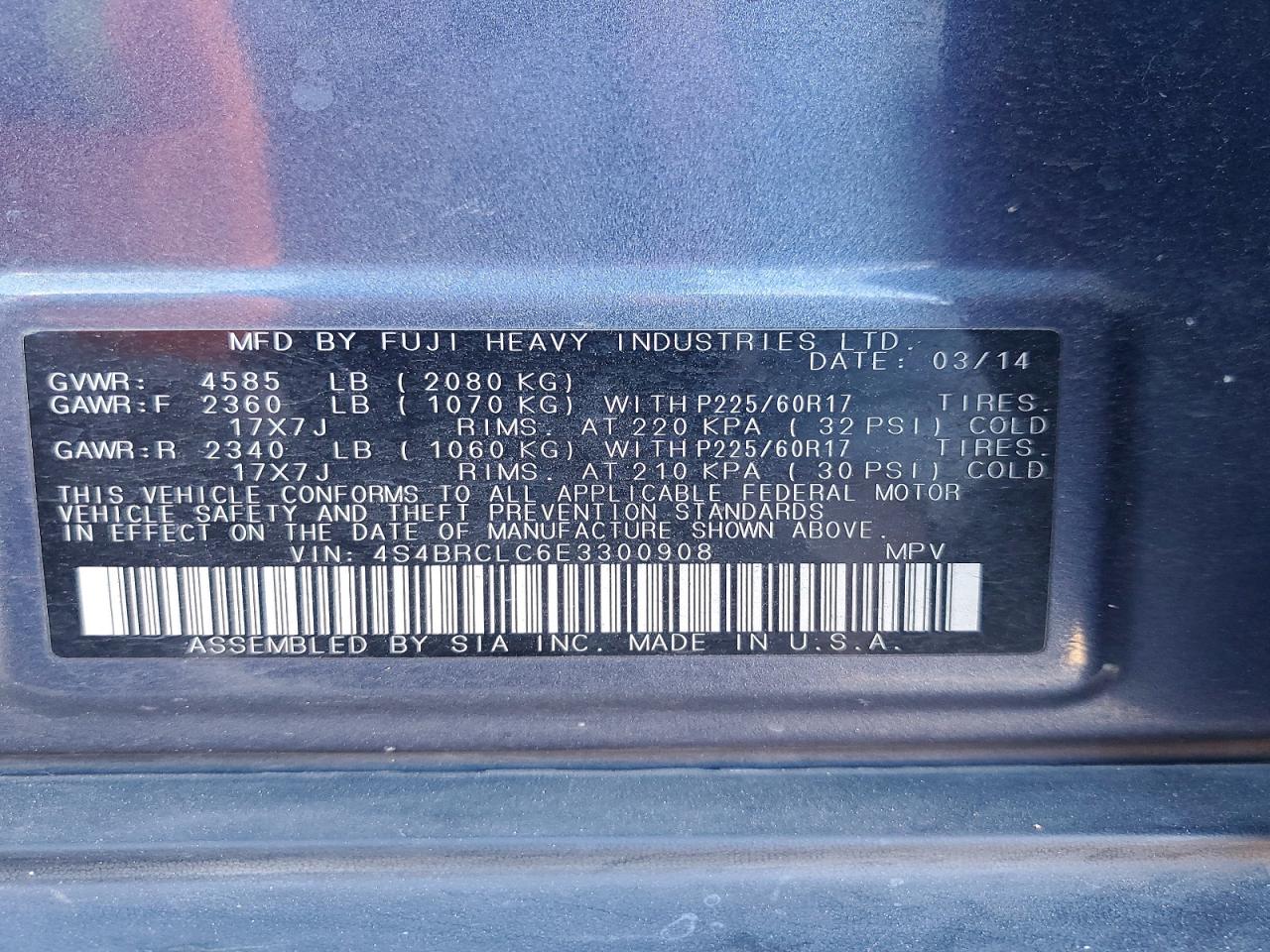 Subaru Outback 2.5i Limited
