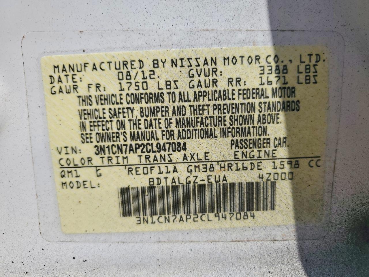 Nissan Versa 1.6 S