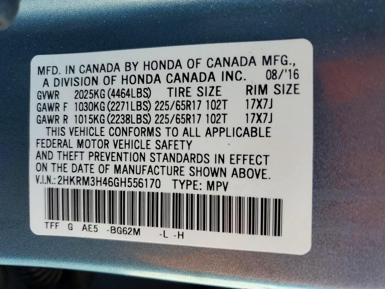 Honda Crv Se