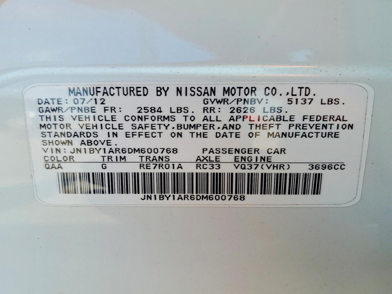 INFINITI M37 X