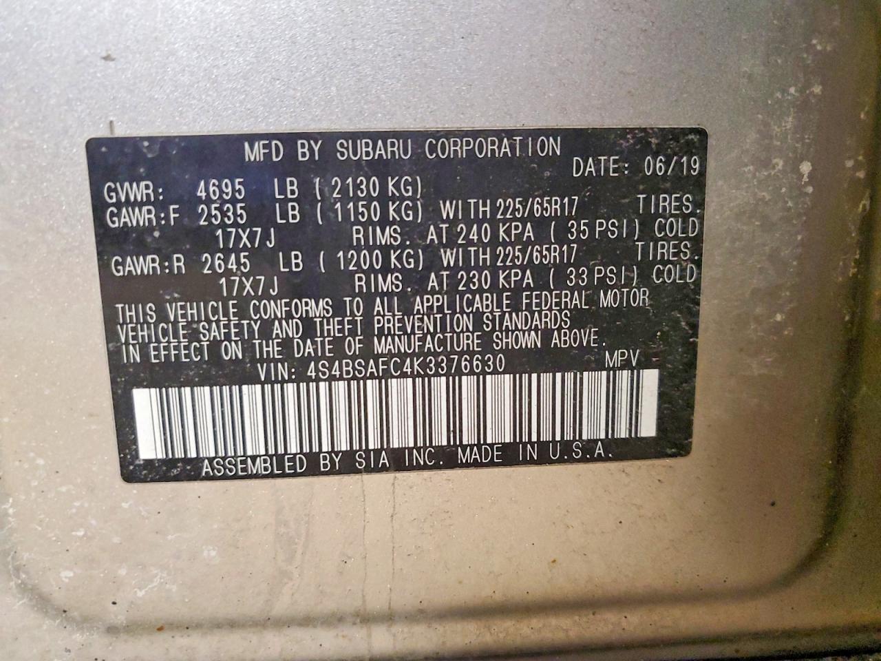 Subaru Outback 2.5i Premium