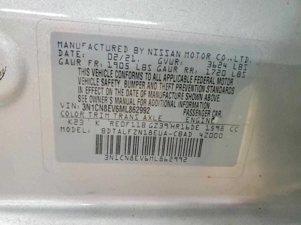 Nissan Versa Sv