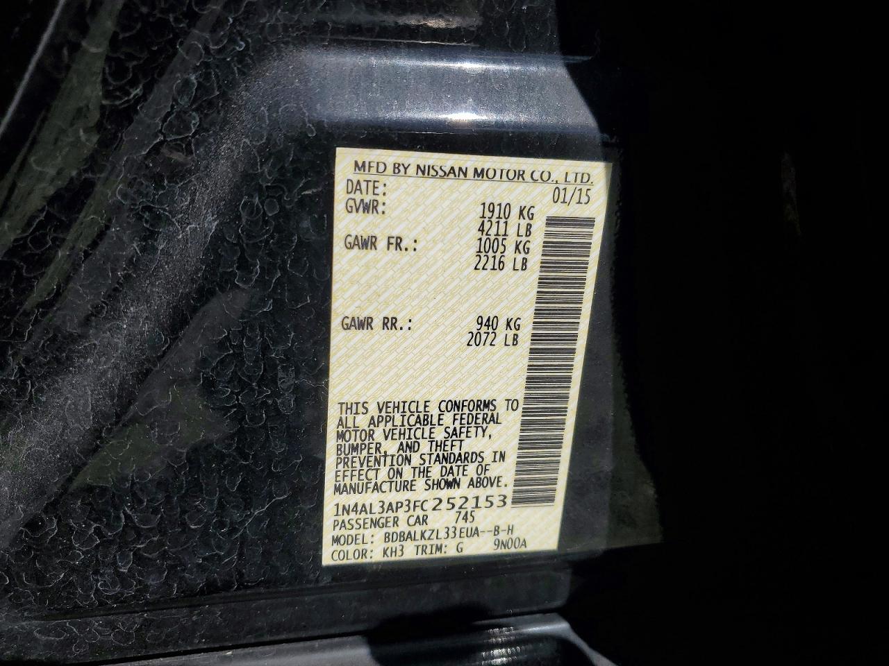Nissan Altima 2.5 Sv