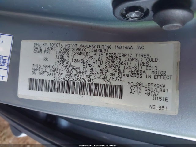 Toyota Sienna Xle