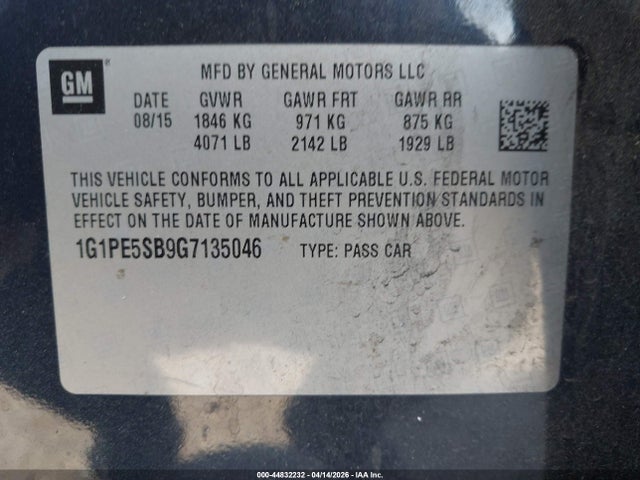 Chevrolet Cruze 1lt Auto