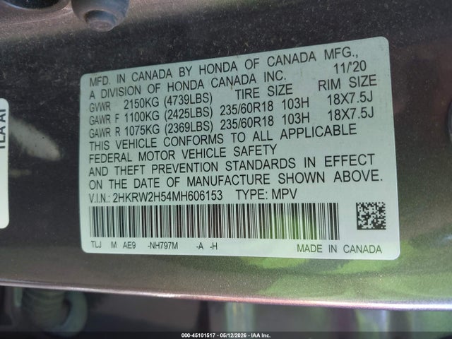 Honda CR-V Awd Ex