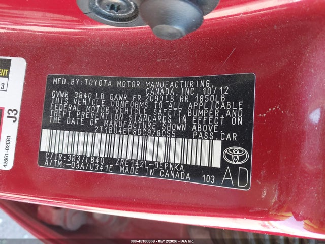 Toyota Corolla Le