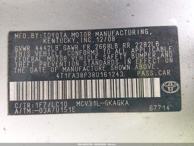 Toyota Camry Sle