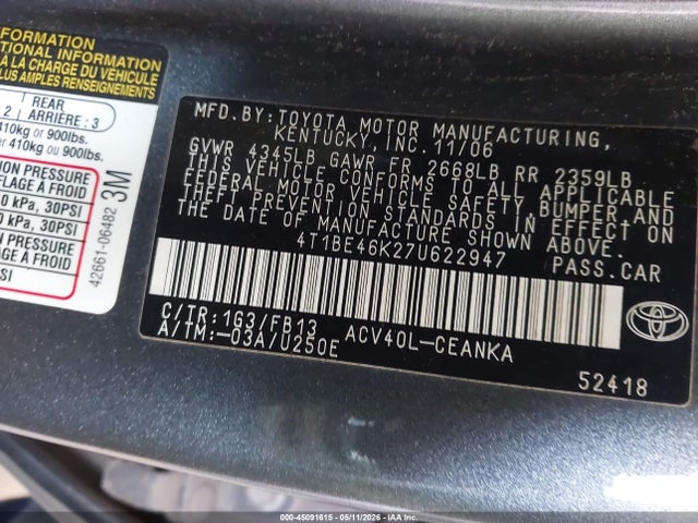 Toyota Camry Le