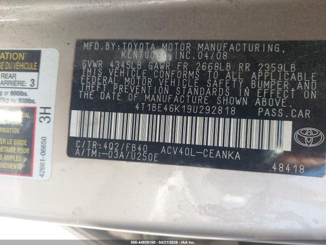 Toyota Camry Le
