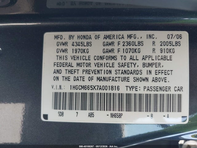 Honda Accord 3.0 Ex