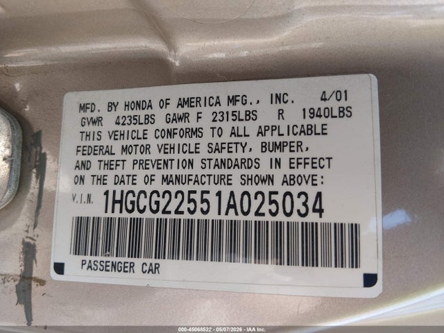 Honda Accord 3.0 Ex