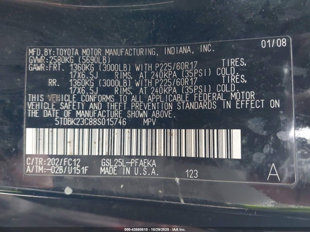 Toyota Sienna Le