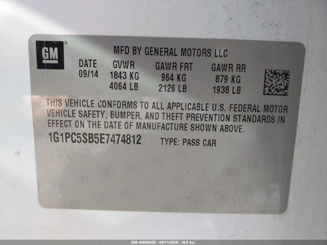 Chevrolet Cruze 1lt Auto