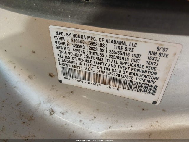 Honda Odyssey Ex-l