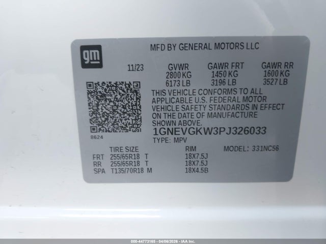 Chevrolet Traverse Awd Lt Cloth