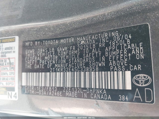 Toyota Matrix Xr