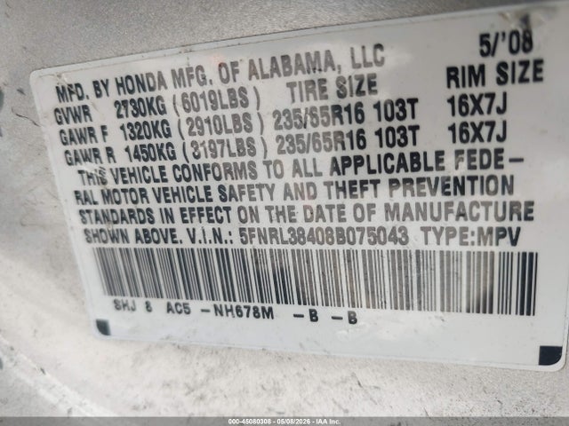 Honda Odyssey Ex