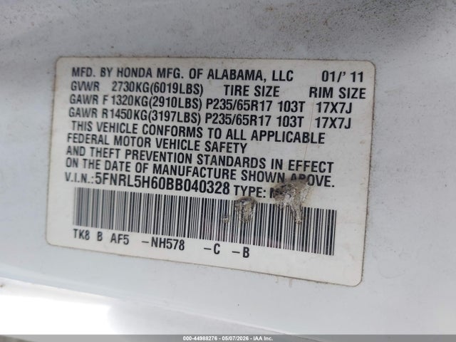 Honda Odyssey Ex-l