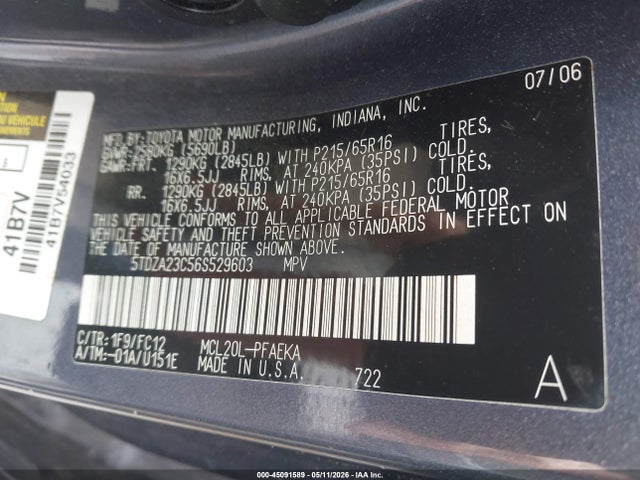 Toyota Sienna Le