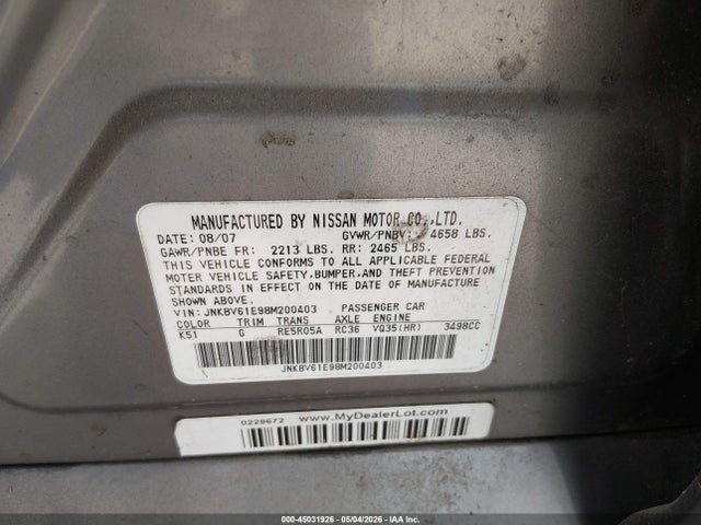 INFINITI G35 Journey
