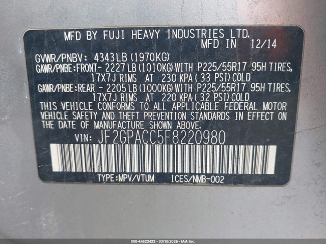 Subaru Crosstrek 2.0i Premium