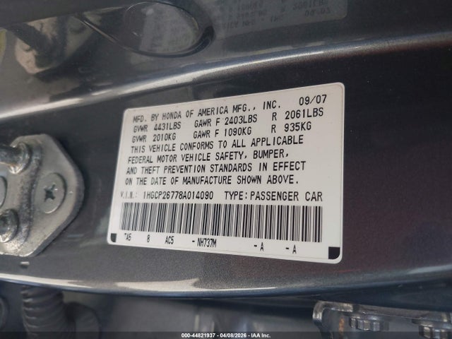 Honda Accord 2.4 Ex