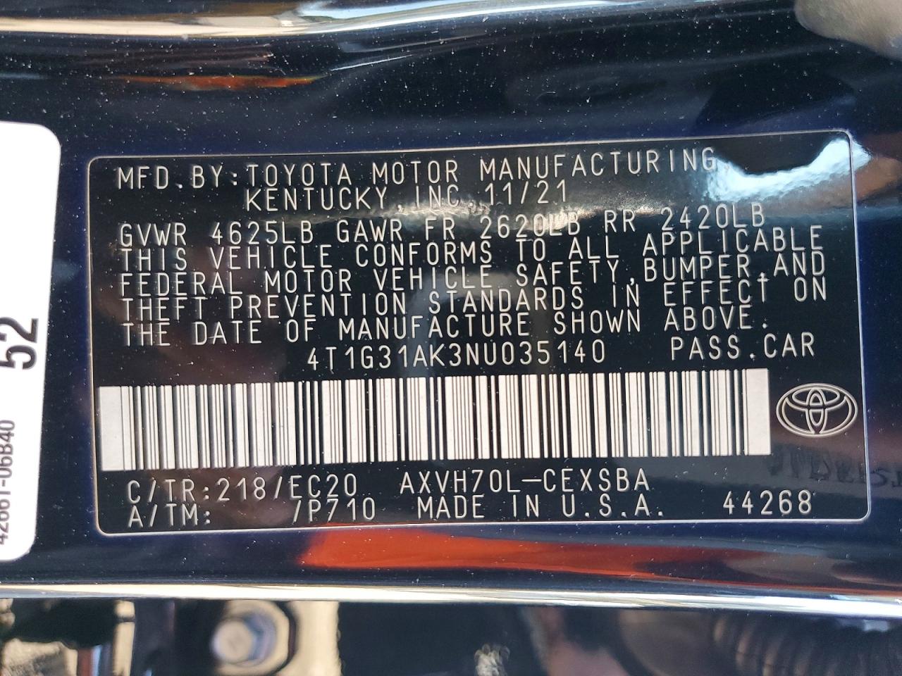 Toyota Camry Se Nightshade