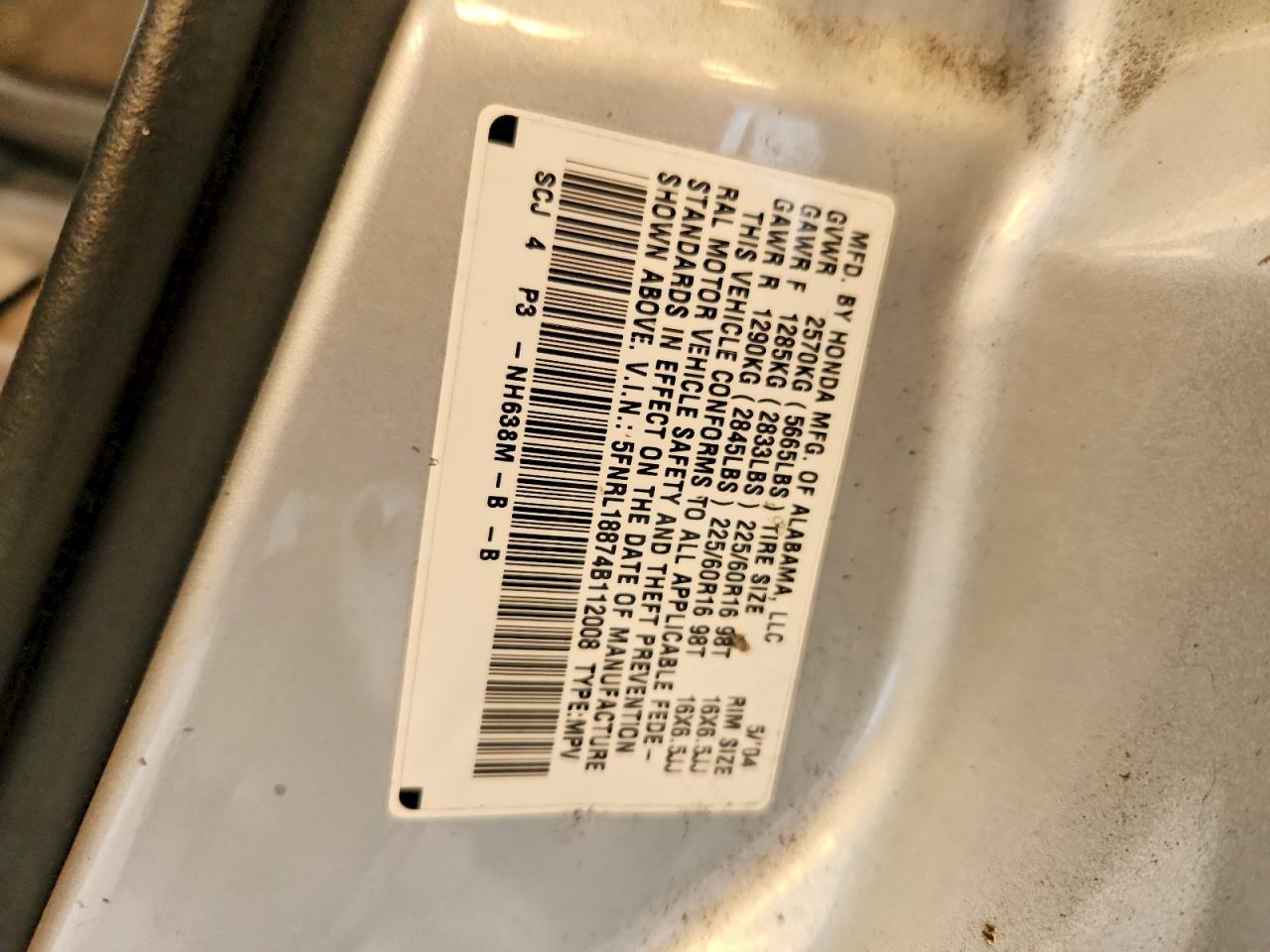 Honda Odyssey Ex