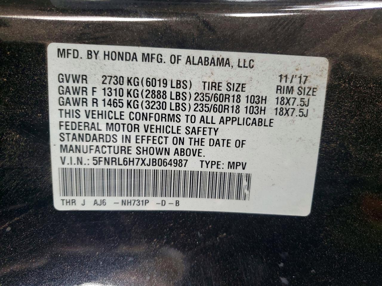 Honda Odyssey Exl