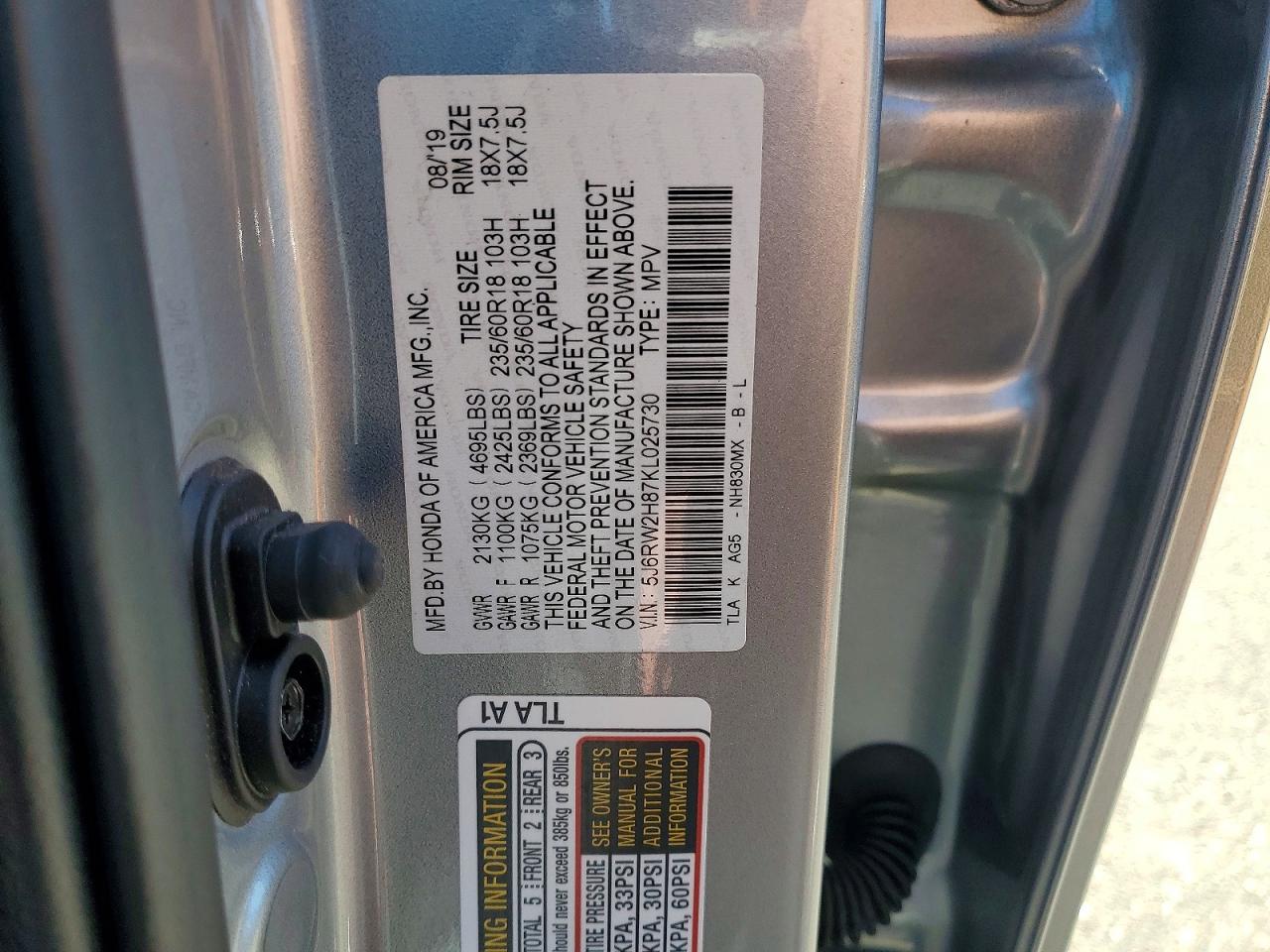 Honda Crv Exl